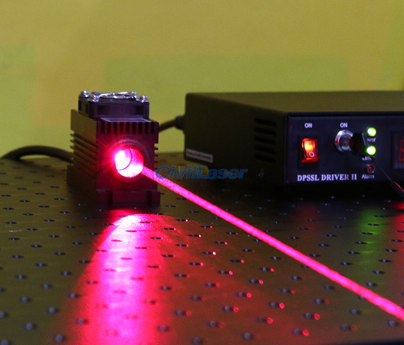 red solid state laser system